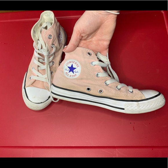 light pink high top converse